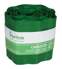 Бордюрна пластикова стрічка 15 см 9 метрів зелена VARTCO (Польща) - купить в интернет-магазине