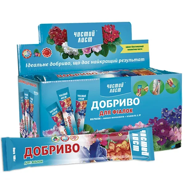 Удобрение кристаллическое 100 г "Чистый Лист" для фиалок