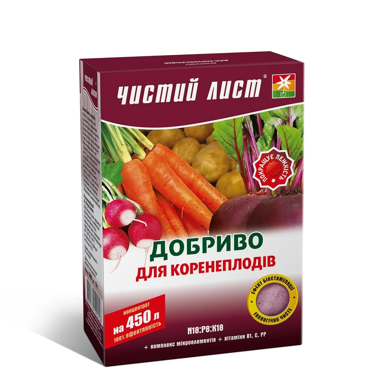 Добриво кристалічне 300 г "Чистий Лист" для коренеплодів