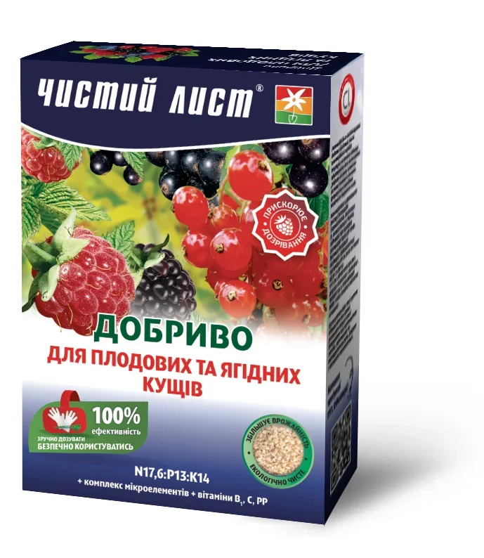 Добриво кристалічне 900 г "Чистий Лист" для плодових та ягідних кущів