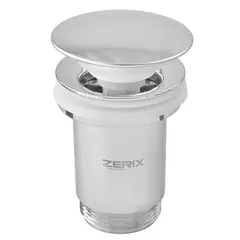 Донний клапан для раковини Zerix BV-01 1 1/4'' з переливом автоматичний СLICK-СLACK (Колір хром) (Z от Zerix - купить в интернет-магазине