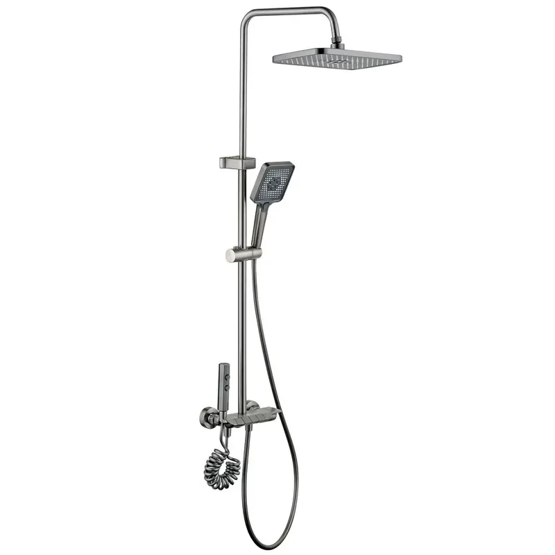 Душова колона зі змішувачем Mixxus Premium MARLIN 009-J GRAPHITE з кнопкою перемикання, 4 режими (M