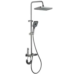 Душова колона зі змішувачем Mixxus Premium RIVIERA 009-J GRAPHITE з кнопкою перемикання, 4 режими ( от MIXXUS PREMIUM - купить в интернет-магазине