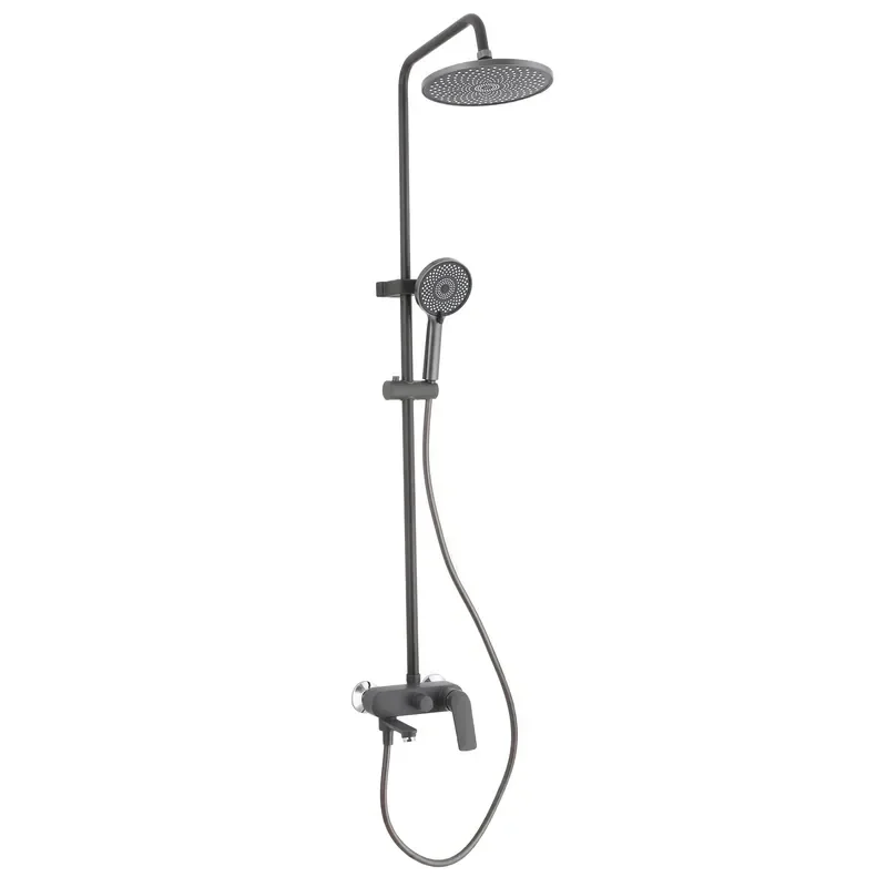 Душова колона зі змішувачем Plamix Lucas-008-J Graphite (Кольор графіт) (PM6103)