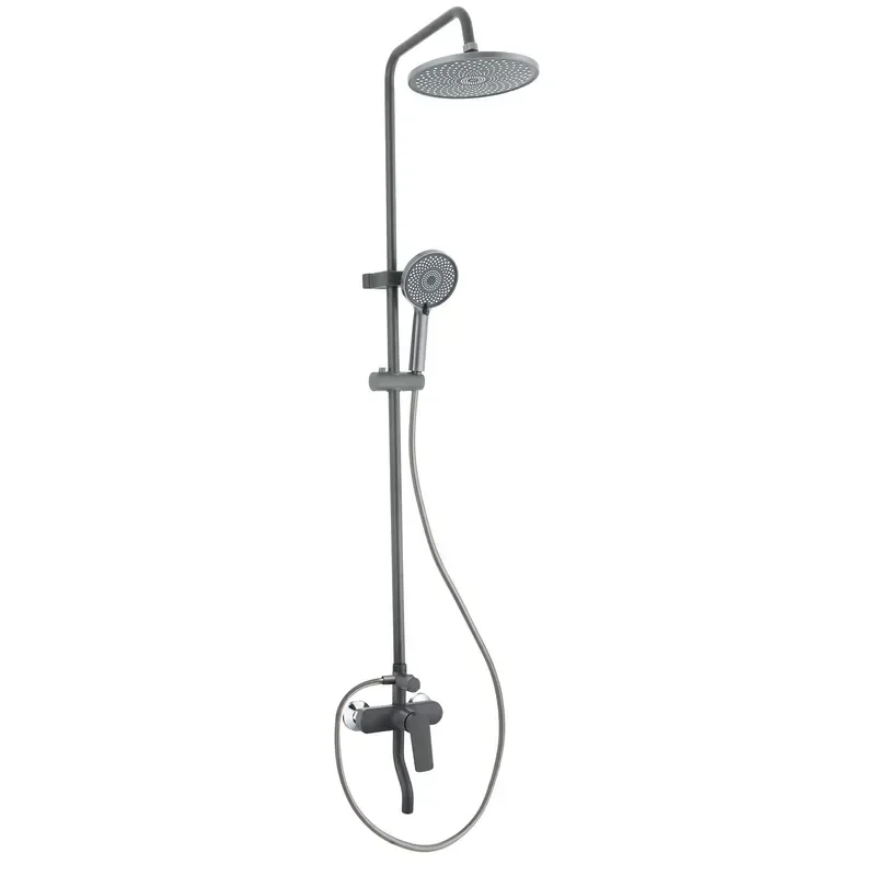 Душова колона зі змішувачем Plamix Lucas-009-J Graphite (Кольор графіт) (PM6102)