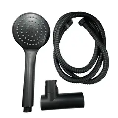 Душовий набір (шланг, лійка, кронштейн) Haiba SET-08 Black (HB3984) от HAIBO - купить в интернет-магазине