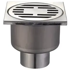 Душовий трап із нержавіючої сталі Champion Drain-01-10x10-180 100x100мм (пряме відведення) (CH6146) от Champion - купить в интернет-магазине