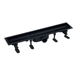 Душовий трап Mixxus DRAIN-06-60 BLACK з пластиковою основою і накладкою із нерж.сталі SUS304 70x600 от MIXXUS - купить в интернет-магазине