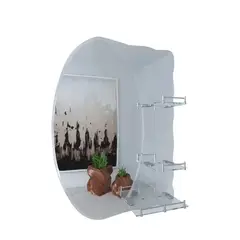 Дзеркало настінне Zerix SOLO MOZ01-48x68x10 асиметричне з 3-ма полицями (ZX5624) от Zerix - купить в интернет-магазине