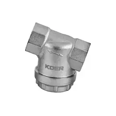Фільтр грубої очистки Koer KR.F03-1/2.N - 1/2" універсальний нікельований (KR5471) от KOER - купить в интернет-магазине