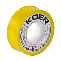 ФУМ лента для газа Koer ST-02 15M*0.1mm*12mm (KR0120) от KOER - купить в интернет-магазине