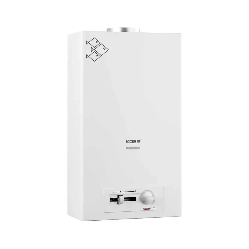 Газова колонка димохідна з п'єзорозпалювачем KOER KWH.G0410 WHITE 10 л/хв (колір білий) (KR5663)