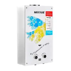 Газова колонка MIXXUS GWH-0610 BASIC GLASS димохідна 10 л/хв (панель зі скла з малюнком) (WH0027) от MIXXUS - купить в интернет-магазине