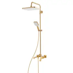 Душова колона зі змішувачем HAIBA GAUDI 009-J BRUSHED GOLD (HB9584) от HAIBO - купить в интернет-магазине
