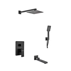 Вбудована душова система Haiba Kubus 009 (Inner) Black (HB3949) от HAIBO - купить в интернет-магазине