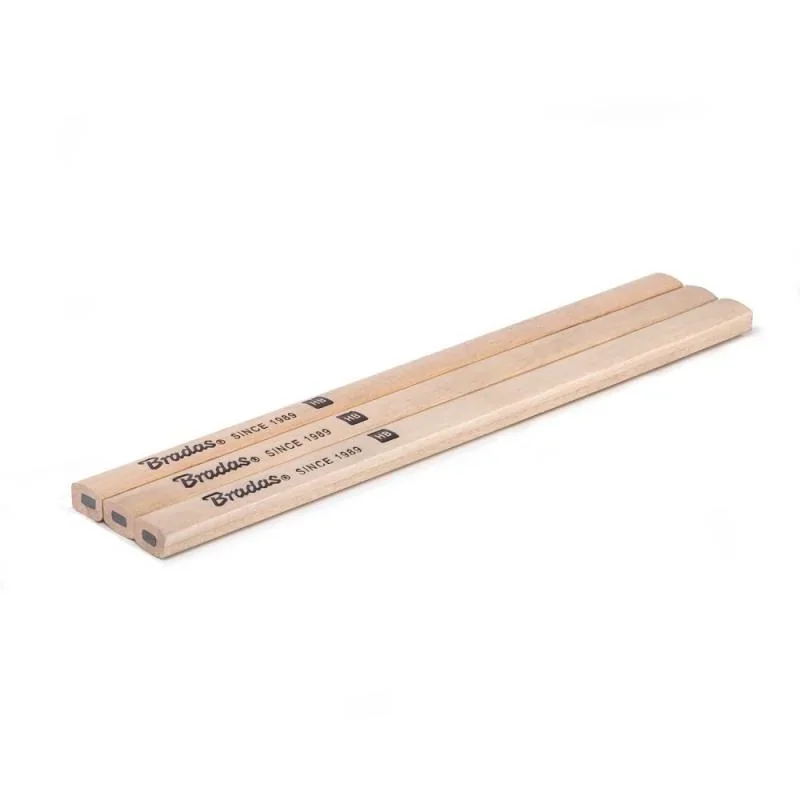 Олівець будівельний HB, SQUARE, 180мм, 3 шт., деревний, DIY-PC2SQ18WD/3B - фото 2