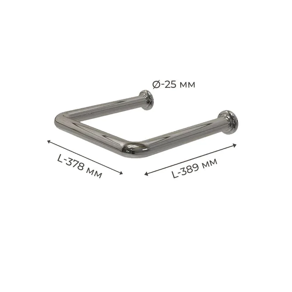 Поручень для людей з інвалідністю (МГН) настінний INVO для раковини нижній із нержавіючої сталі - фото 2
