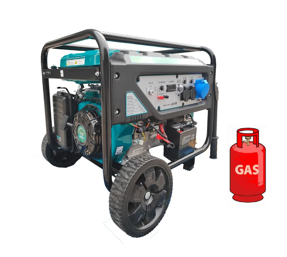 Генератор Газ/бензиновый INVO H9000D-G 7.2/7.7 кВт с электрозапуском