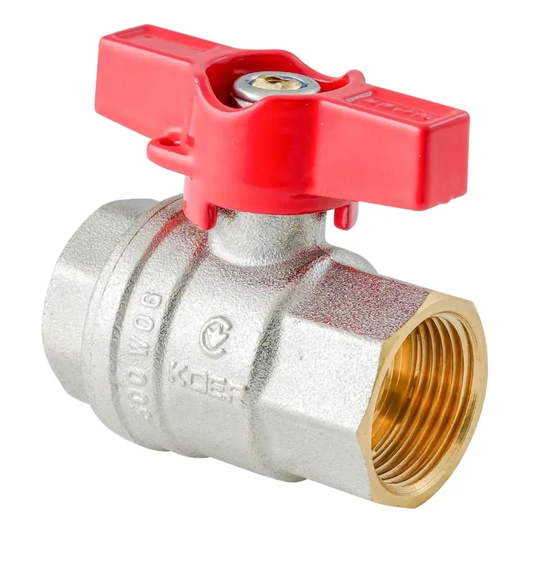 Кран шаровый ГГМ KOER EXTREME KE.217-15 - 1/2" FF ручка "бабочка" красная (KR5756) - фото 2
