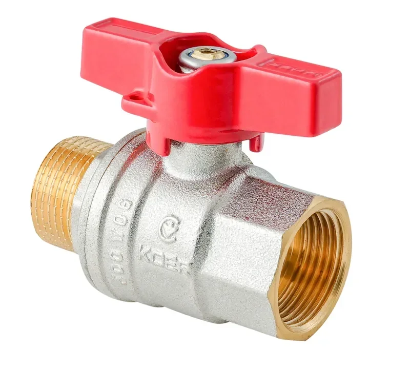 Кран кульовий ГШМ Koer Extreme KE.218-15 - 1/2" FM ручка "метелик" червона (KR5759) - фото 2