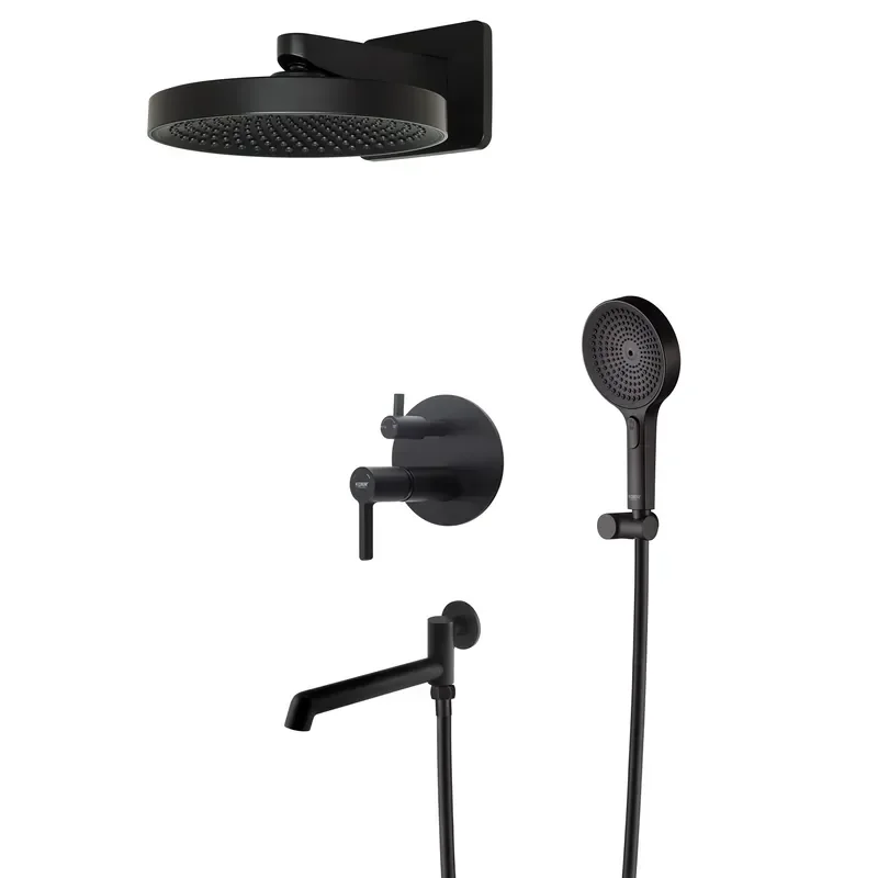 Вбудована душова система Koer KB-66029-05 3 функції Колір чорний (KR5492)