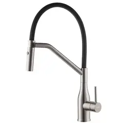 Змішувач для кухні Koer KI-70026-02 з чорним силіконовим виливом (KR5209) от KOER - купить в интернет-магазине