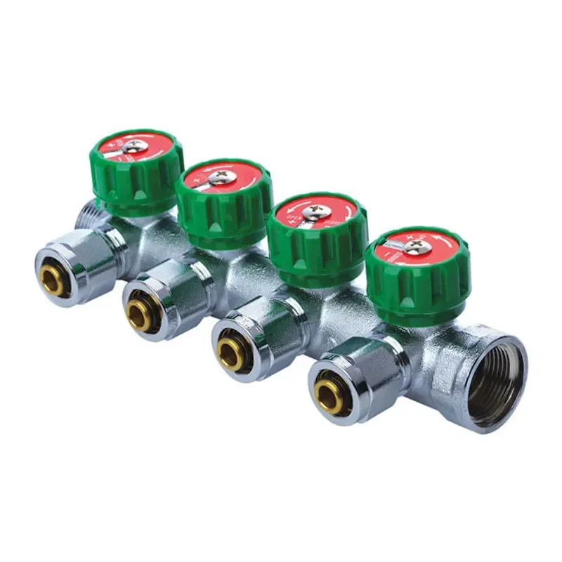 Колектор для теплої підлоги з фітингом Koer KR.1121-4 3/4"x4 ways (KR2652) - фото 2