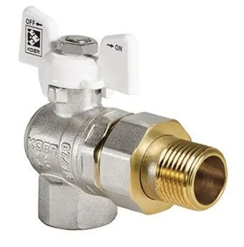 Кран з американкою кутовий Koer KR.228.W - 1" White (KR5105) - фото 2