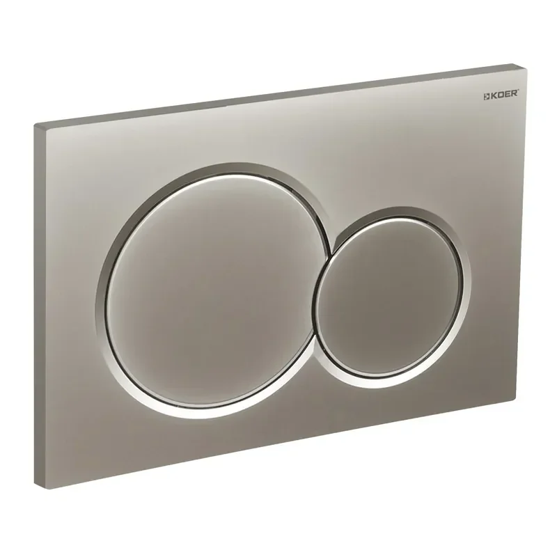 Панель змиву KOER KT-0601-14 240x160x10mm пластикова, кнопка кругла (колір сатин) (KR5177) - фото 2