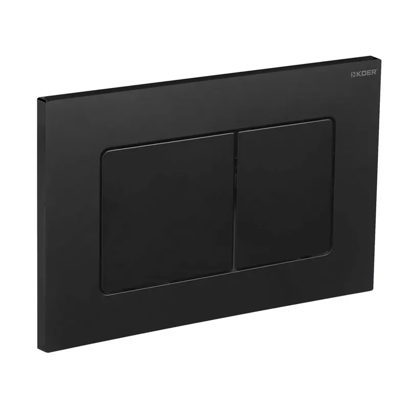 Панель змиву KOER KT-0602-05 240x160x10mm пластикова, кнопка квадратна (колір чорний матовий) (KR5181) - фото 2