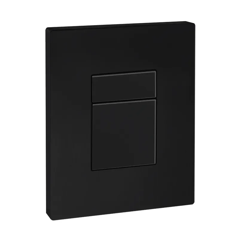 Панель змиву KOER KT-0607-05 157x198x3mm пластикова, кнопка квадратна (колір чорний матовий) (KR5346)