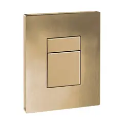 Панель змиву пластикова Koer KT-0607-12 157x198x3mm, кнопка квадратна (колір матове золото) (KR5715 от KOER - купить в интернет-магазине