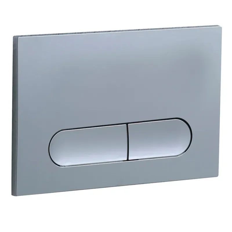 Панель змиву KOER KT-0608-01 240x160x10mm пластикова, кнопка округлена (колір хром) (KR6124)