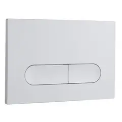 Панель змиву KOER KT-0608-03 240x160x10mm пластикова, кнопка округлена (колір білий) (KR6123) от KOER - купить в интернет-магазине