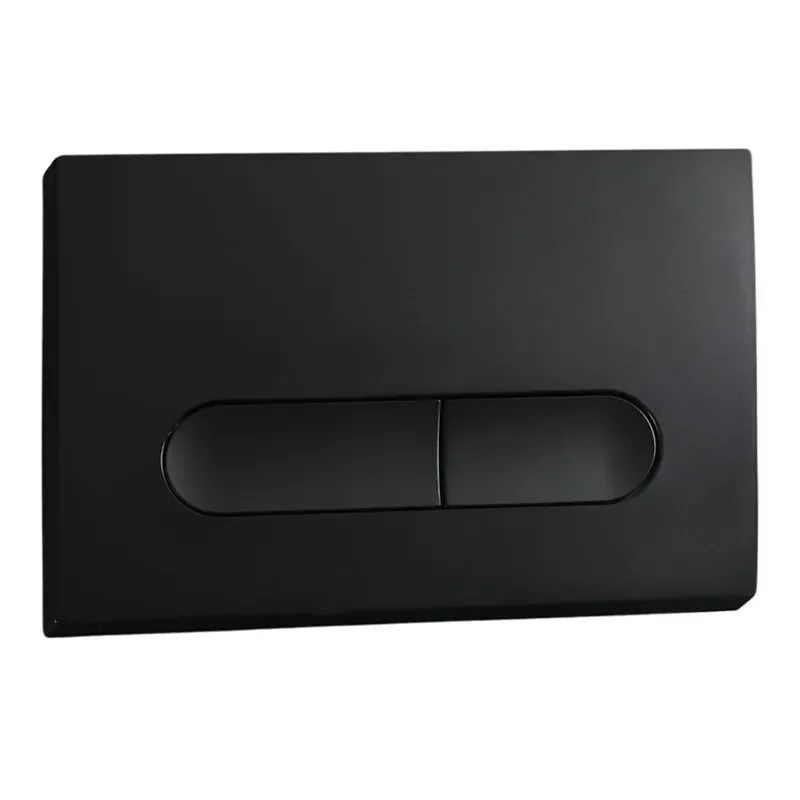 Панель змиву KOER KT-0608-05 240x160x10mm пластикова, кнопка округлена (колір чорний матовий) (KR6125)
