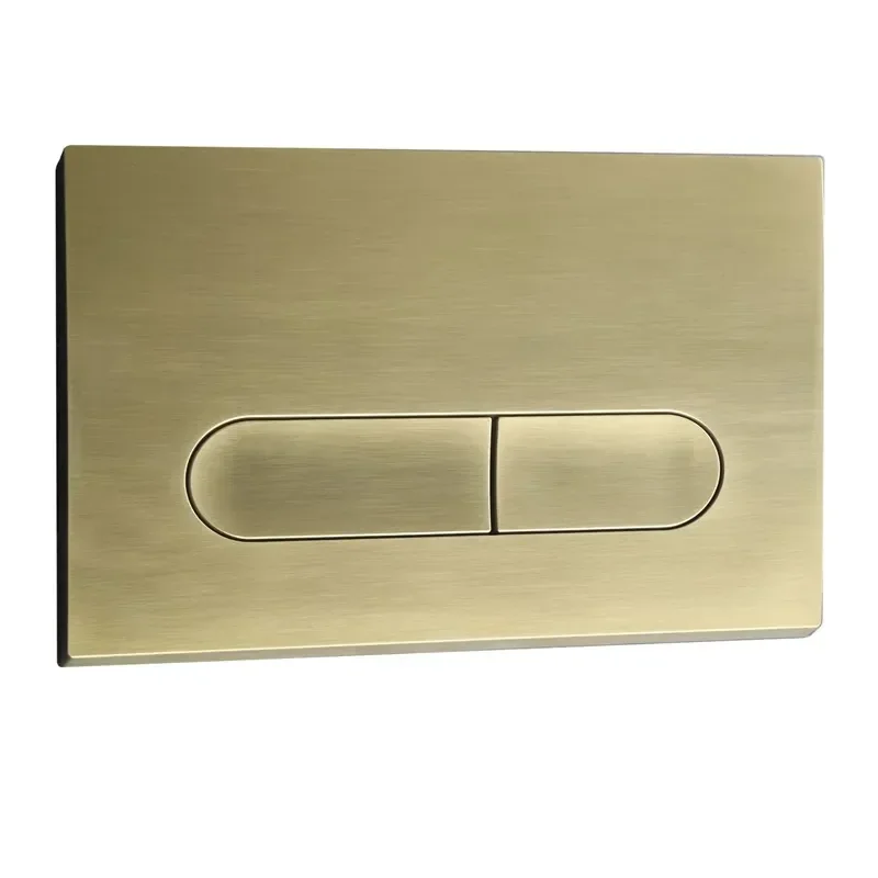 Панель змиву KOER KT-0608-12 240x160x10mm пластикова, кнопка округлена (колір матове золото) (KR6126)