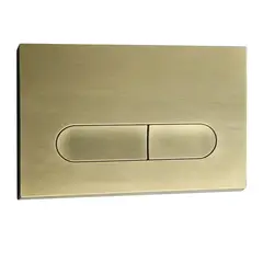 Панель змиву KOER KT-0608-12 240x160x10mm пластикова, кнопка округлена (колір матове золото) (KR6126) от KOER - купить в интернет-магазине