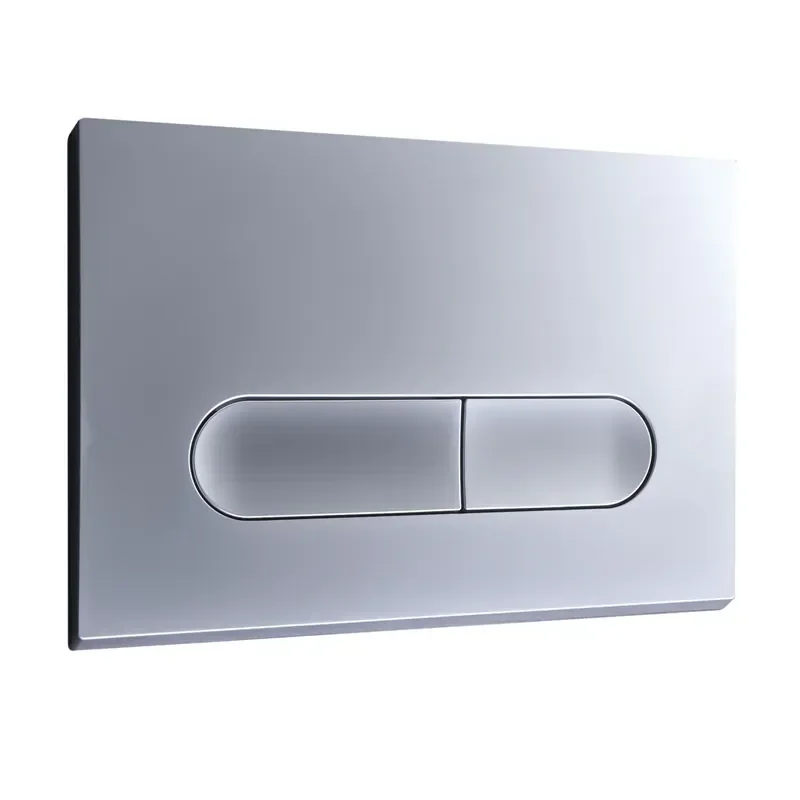 Панель змиву KOER KT-0608-14 240x160x10mm пластикова, кнопка округлена (колір сатин) (KR6127)