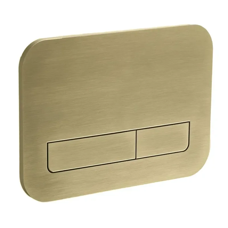 Панель змиву KOER KT-0609-12 240x160x7mm пластикова кнопка лінійна (колір матове золото) (KR6132) - фото 2