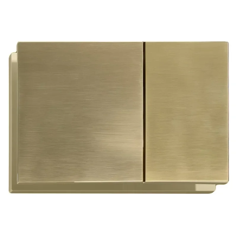 Панель змиву KOER KT-0610-12 240x160x32mm пластикова, кнопка квадратна (колір матове золото) (KR6137) - фото 2