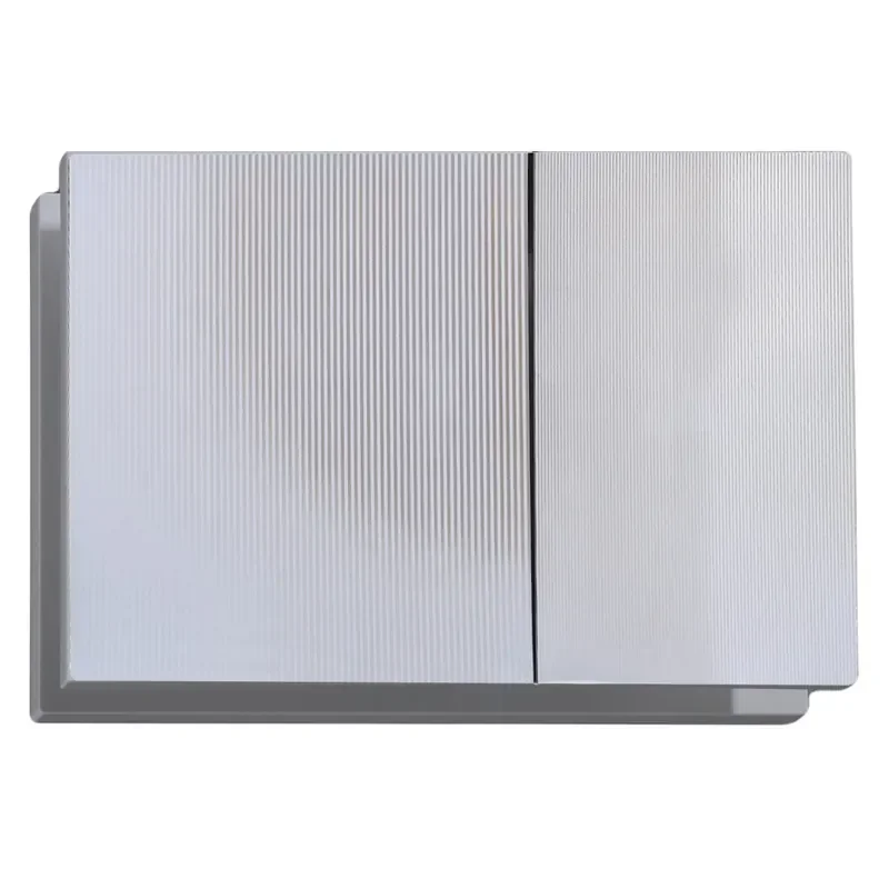 Панель змиву KOER KT-0610-STR-01 240x160x32mm пластикова кнопка квадратна (колір хром із лінійною структурою) (KR6147) - фото 2