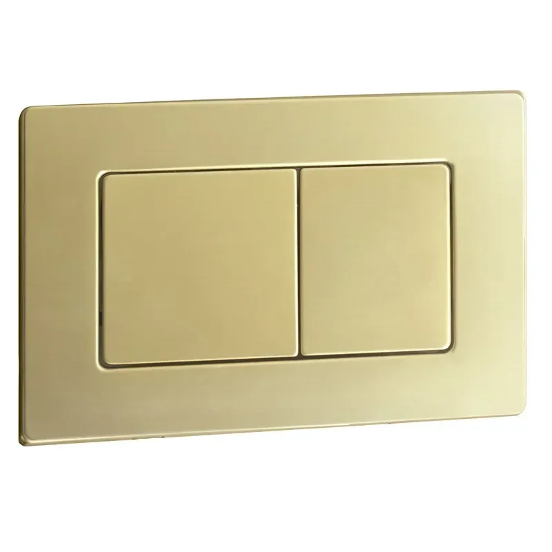 Панель змиву KOER KT-0612-12 240x160x10mm з неіржавкої сталі, кнопка квадратна (колір матове золото) (KR6121) - фото 2