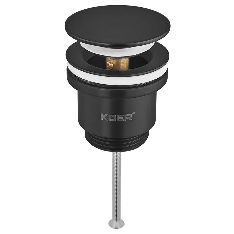 Донний клапан для раковини Koer PW-11-05 1 1/4''  універсальний (з/без перел) СLICK-СLACK (Колір чо