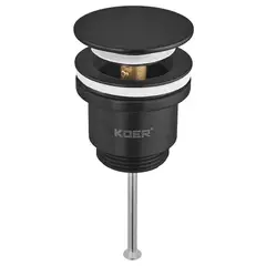 Донний клапан для раковини Koer PW-11-05 1 1/4''  універсальний (з/без перел) СLICK-СLACK (Колір чо от KOER - купить в интернет-магазине