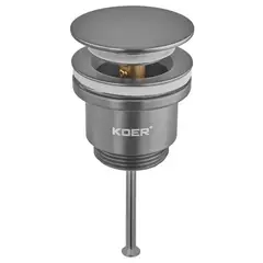 Донний клапан для раковини Koer PW-11-07 1 1/4''  універсальний (з/без перел) СLICK-СLACK (Колір гр от KOER - купить в интернет-магазине