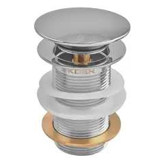 Донний клапан для раковини Koer PW-12-01 1 1/4''  без переливу автоматичний СLICK-СLACK (Колір хром от KOER - купить в интернет-магазине