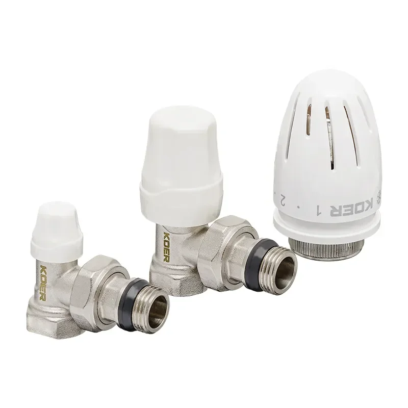 Комплект для підключення радіатора Koer SET-11 - 1/2"x1/2" (кутовий) з термоголовкою ВЗ (KR3175) - фото 2