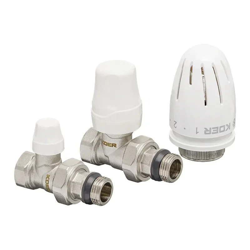 Комплект для підключення радіатора Koer SET-12 - 1/2"x1/2" (прямий) з термоголовкою ВЗ (KR3177) - фото 2