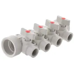 Колектор 4-way з кульовими кранами (40x20) PPR Koer K0171.PRO (KP0221) от KOER - купить в интернет-магазине