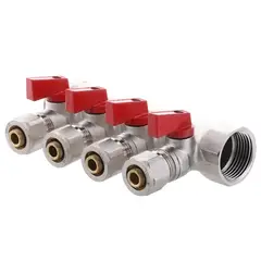 Колектор для теплої підлоги на 4 контура Koer KR.1126-4 1"x4 ways (KR2840) от KOER - купить в интернет-магазине